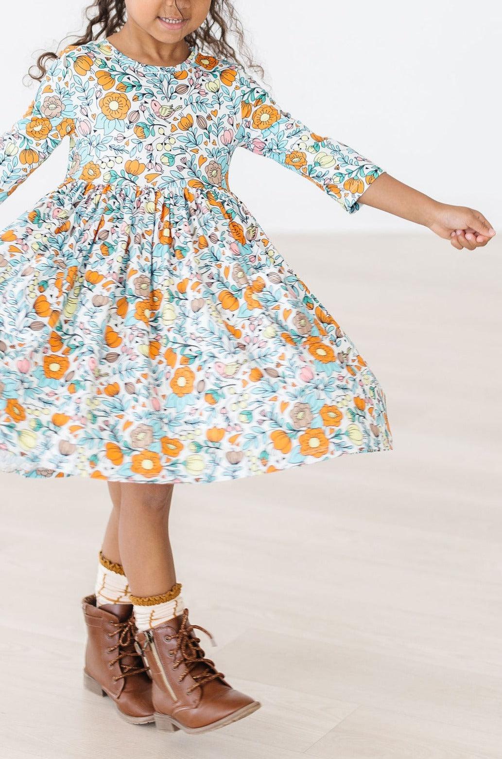 Vintage Vibes 3/4 Pocket Twirl Dress 3
