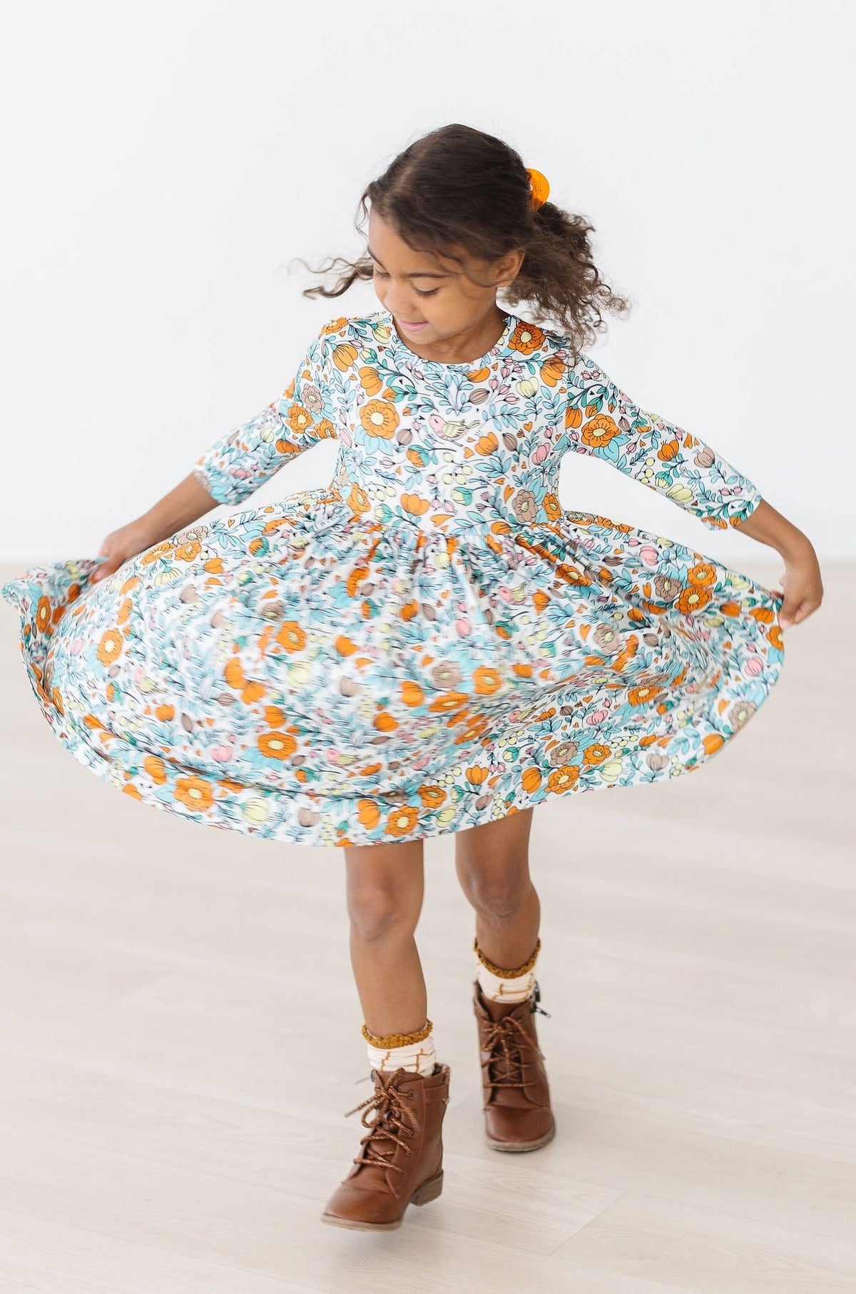 Vintage Vibes 3/4 Pocket Twirl Dress 4