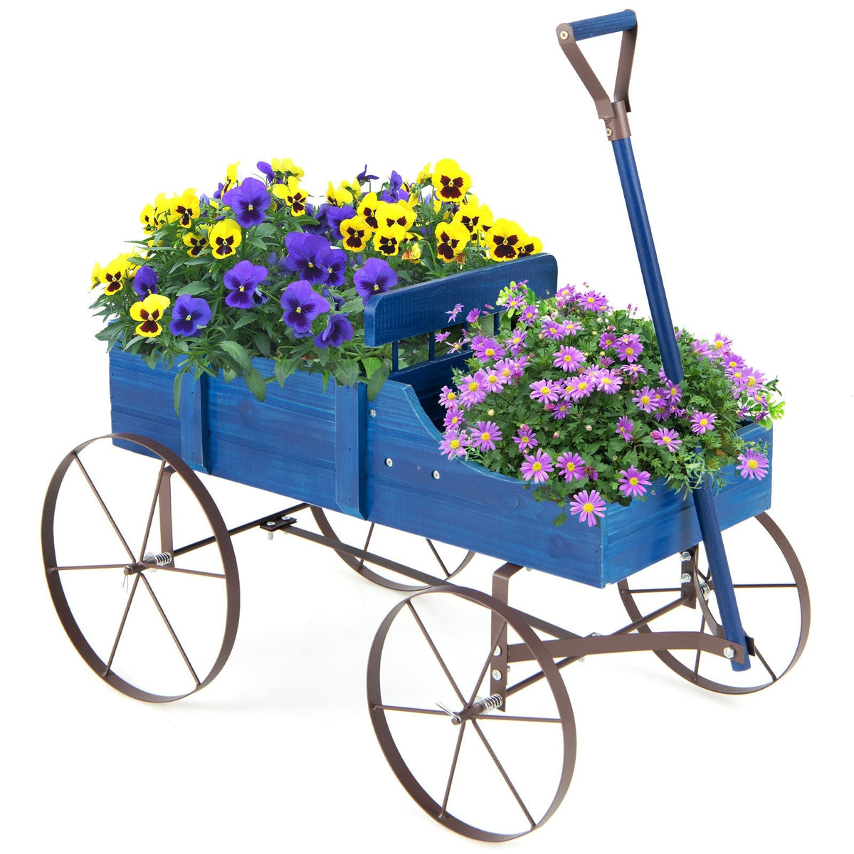 Wooden Wagon Plant Bed 3