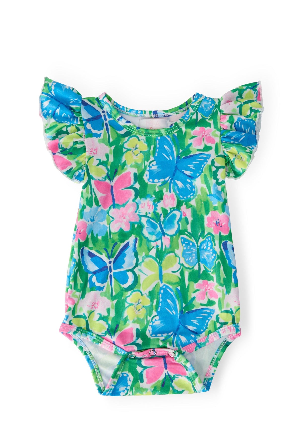 Watercolor Butterflies S/S Flutter Bodysuit 1