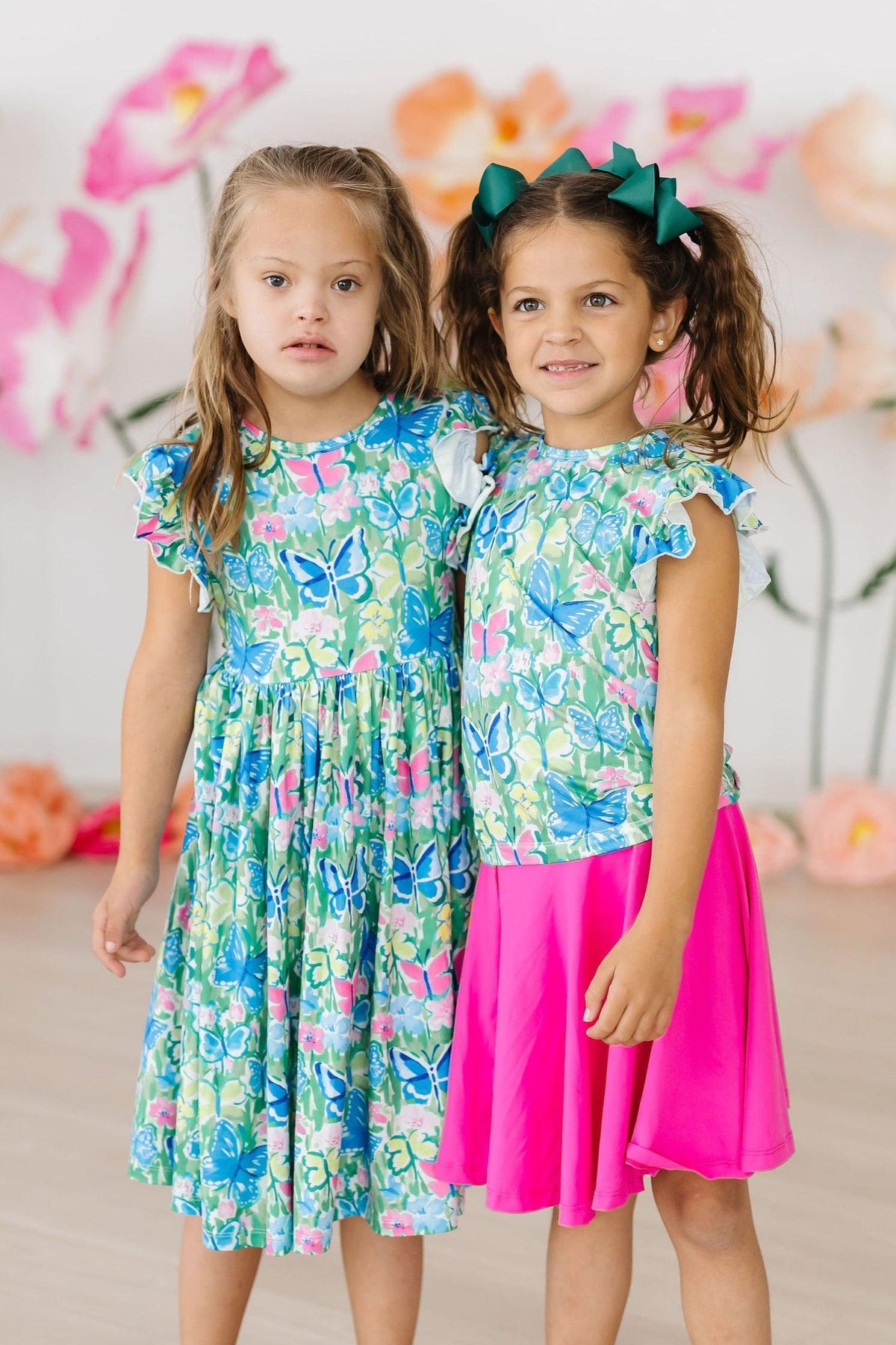 Watercolor Butterflies S/S Ruffle Tee 2