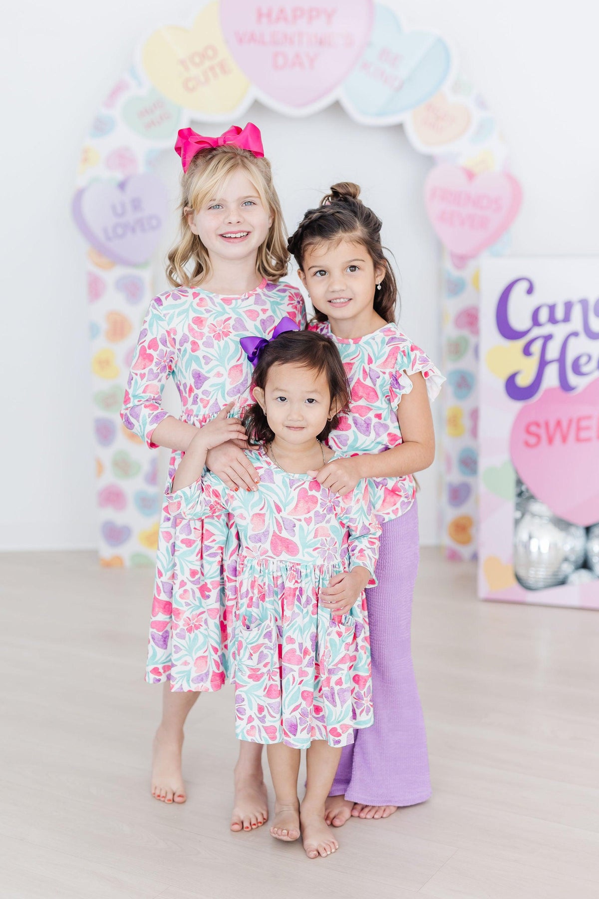 Watercolor Hearts S/S Ruffle Tee 4