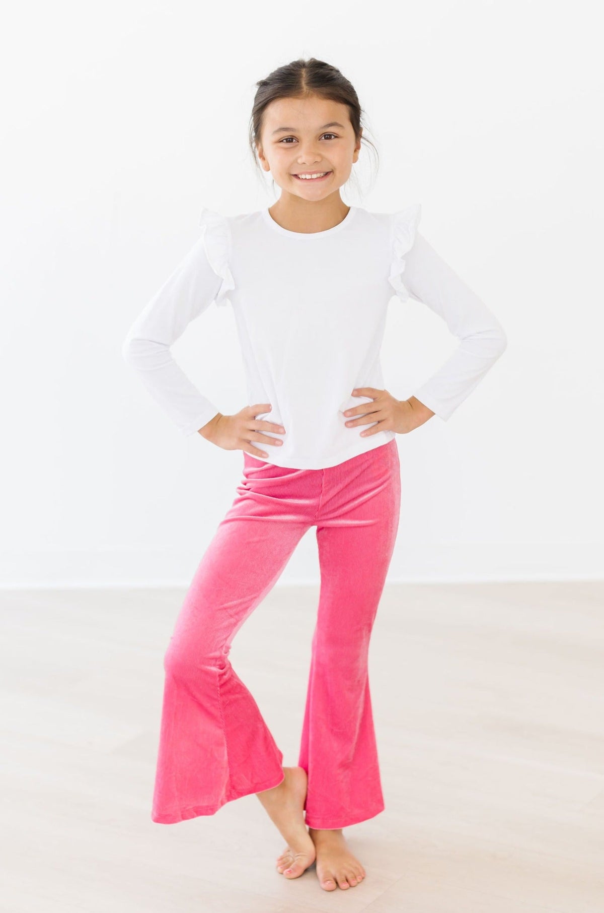 Watermelon Pink Ribbed Velvet Bells 4