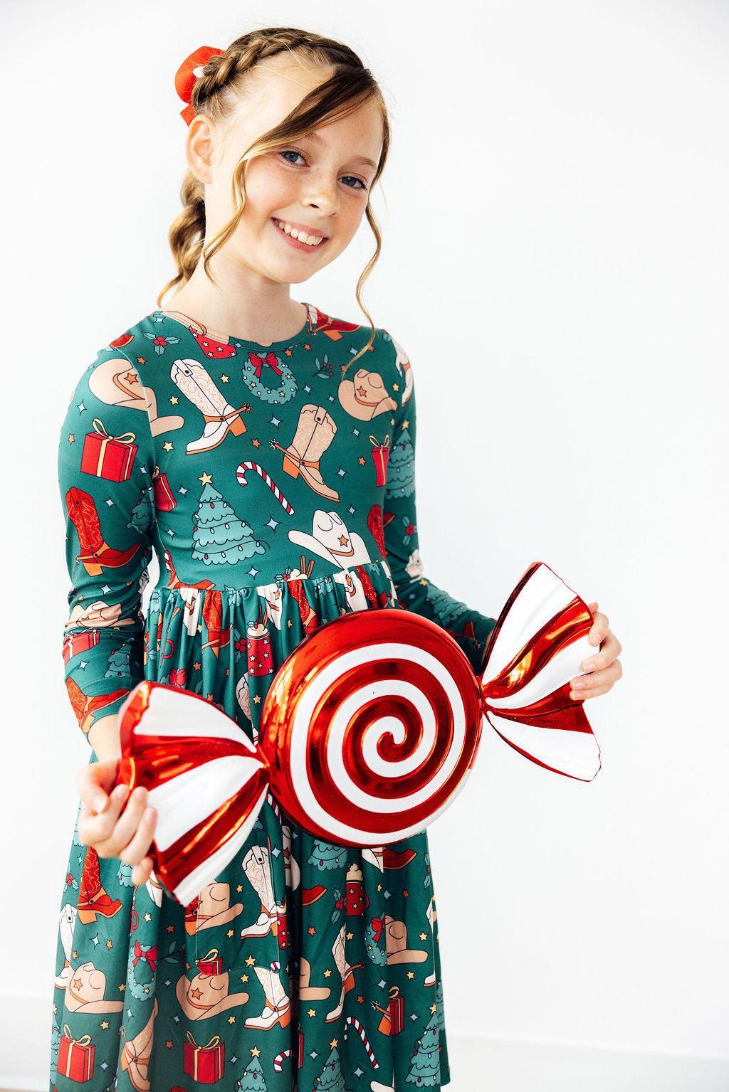 Western Wonderland L/S Pocket Twirl Dress 5