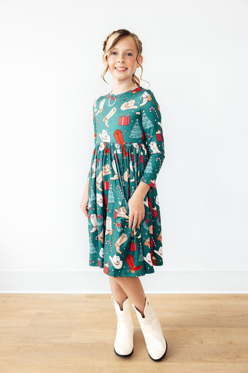 Western Wonderland L/S Pocket Twirl Dress 7