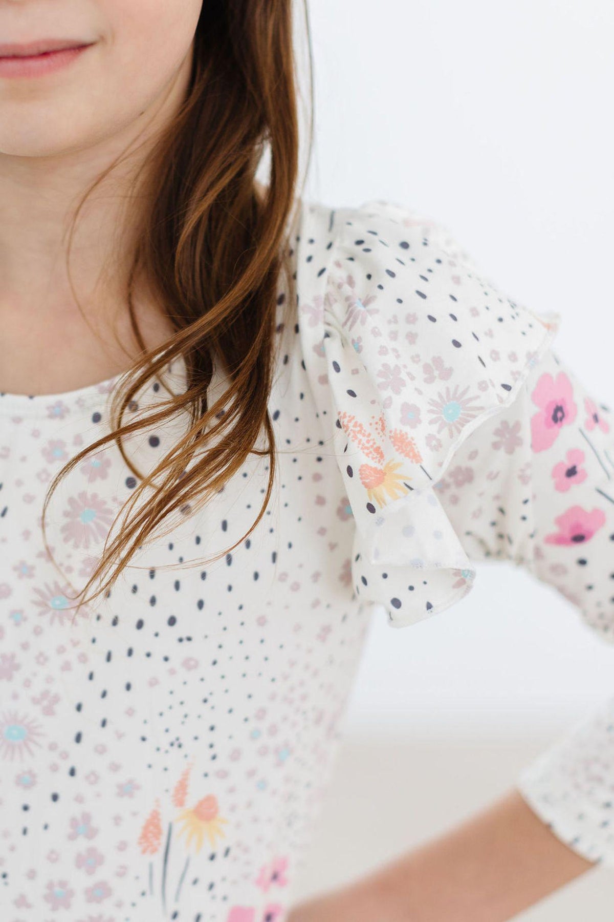 Whimsical Wildflowers L/S Flutter Sleeve Leotard 3