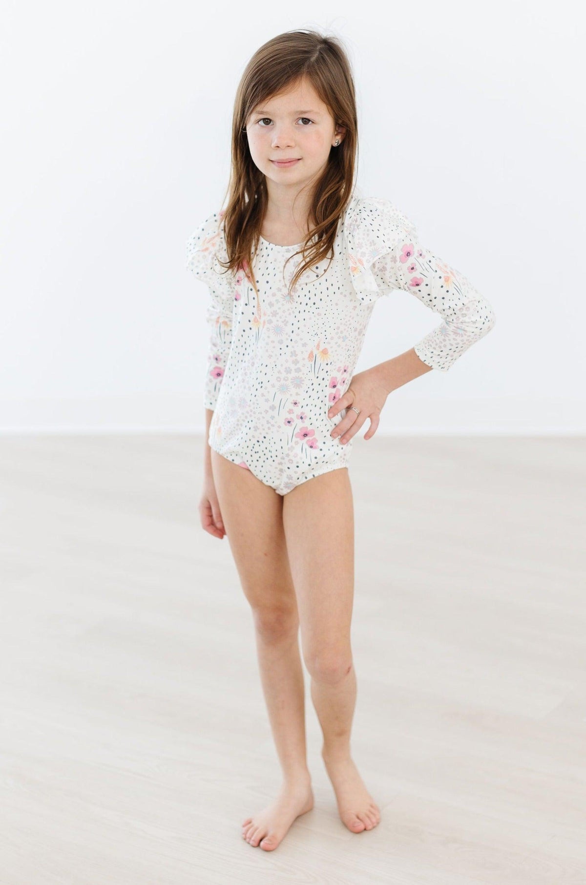 Whimsical Wildflowers L/S Flutter Sleeve Leotard 4