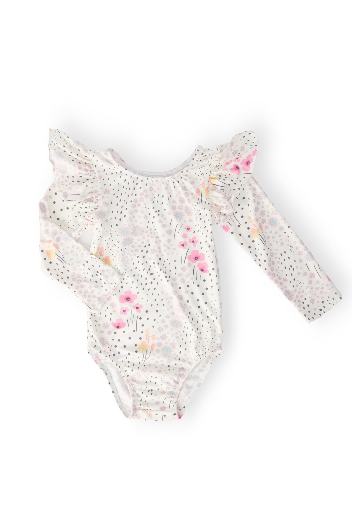 Whimsical Wildflowers L/S Flutter Sleeve Leotard 1