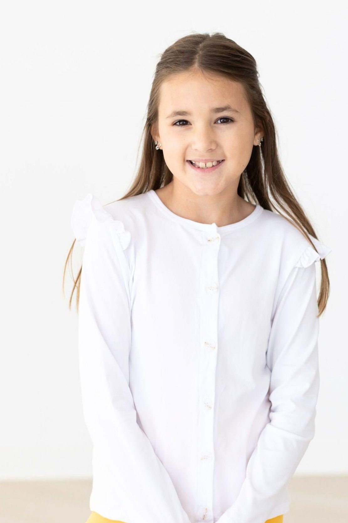 White Ruffle Cardigan 2