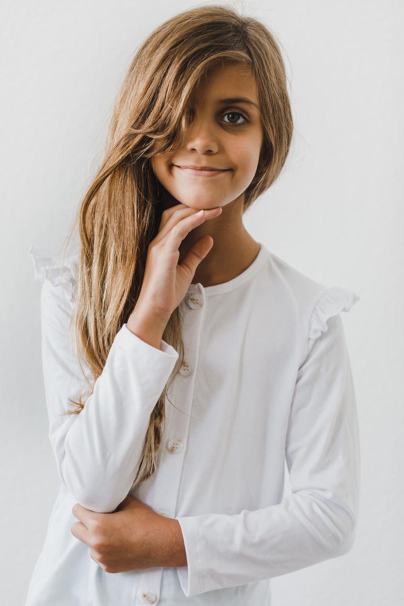 White Ruffle Cardigan 1