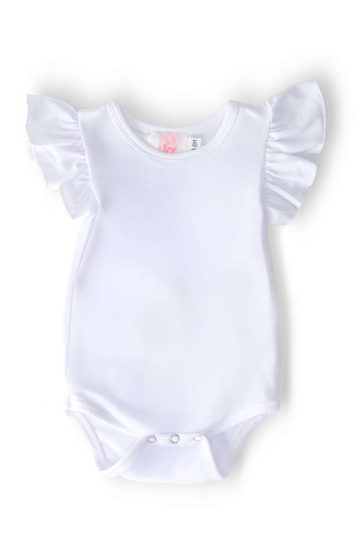 White S/S Flutter Bodysuit 1