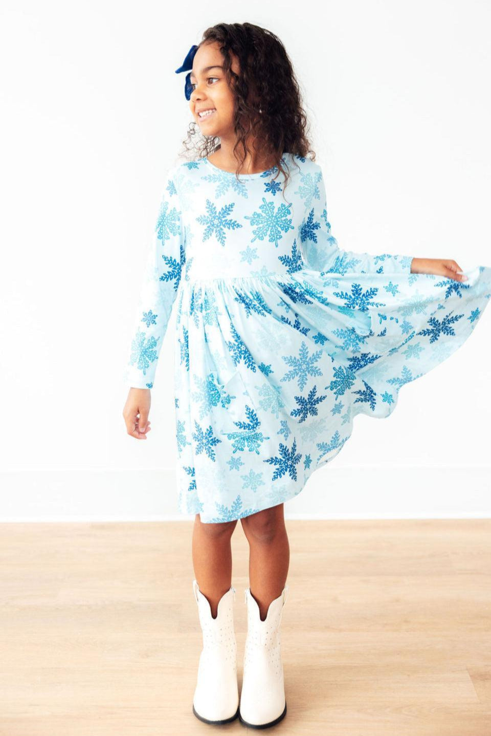 Winter Wonderland L/S Pocket Twirl Dress 2