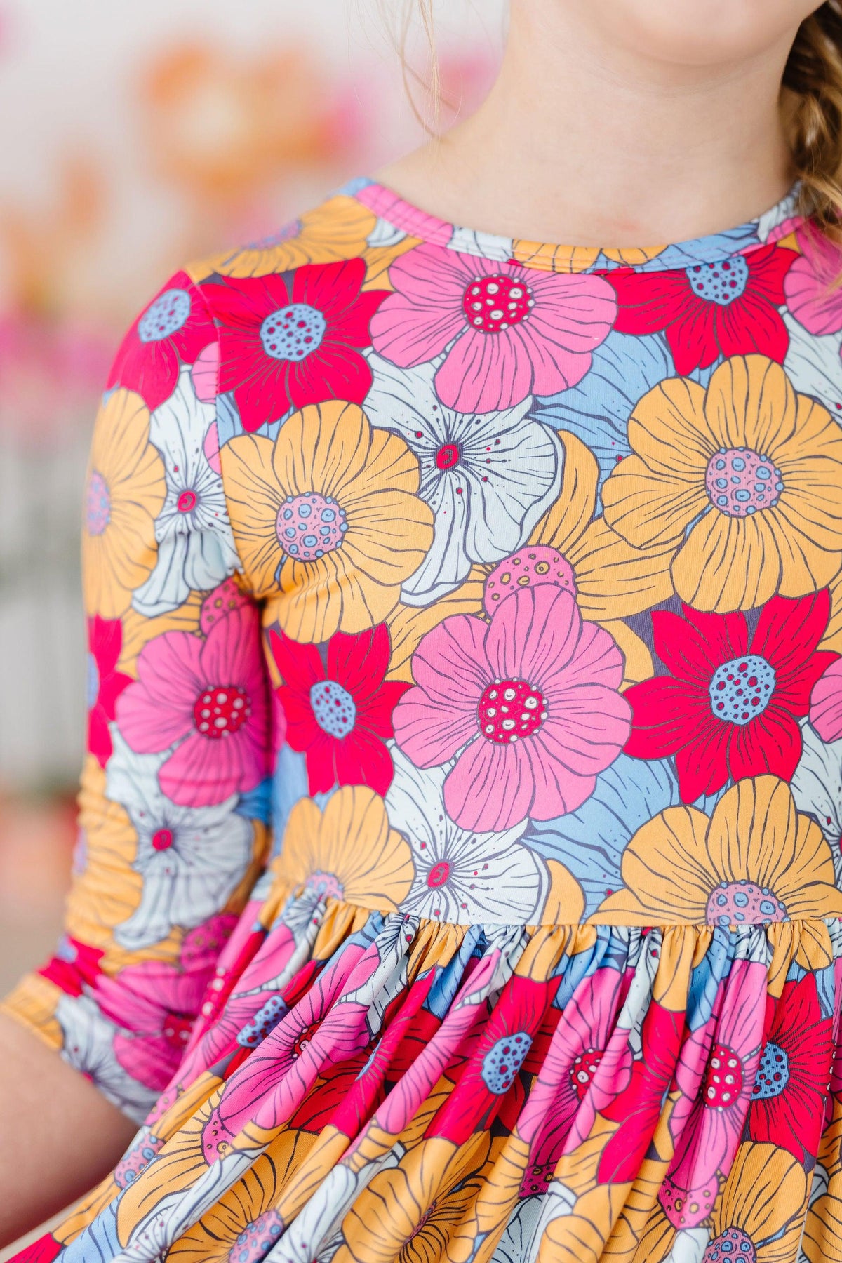 SALE Wonderland Floral 3/4 Sleeve Pocket Twirl Dress 2