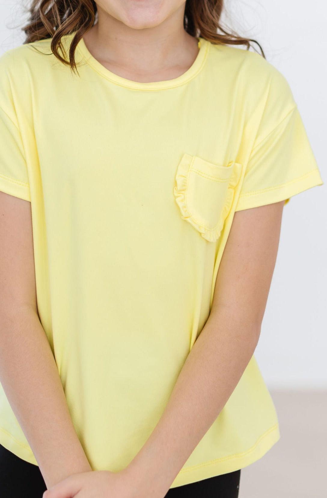 Yellow Ruffle Pocket Tee 3