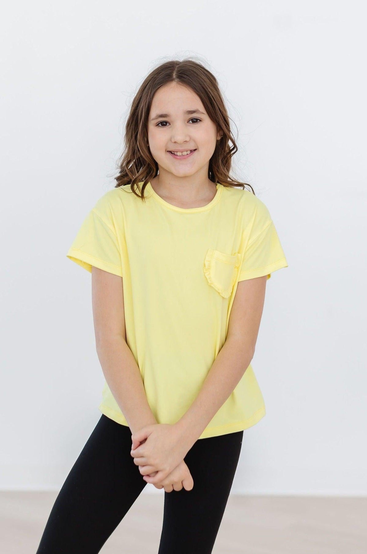 Yellow Ruffle Pocket Tee 4