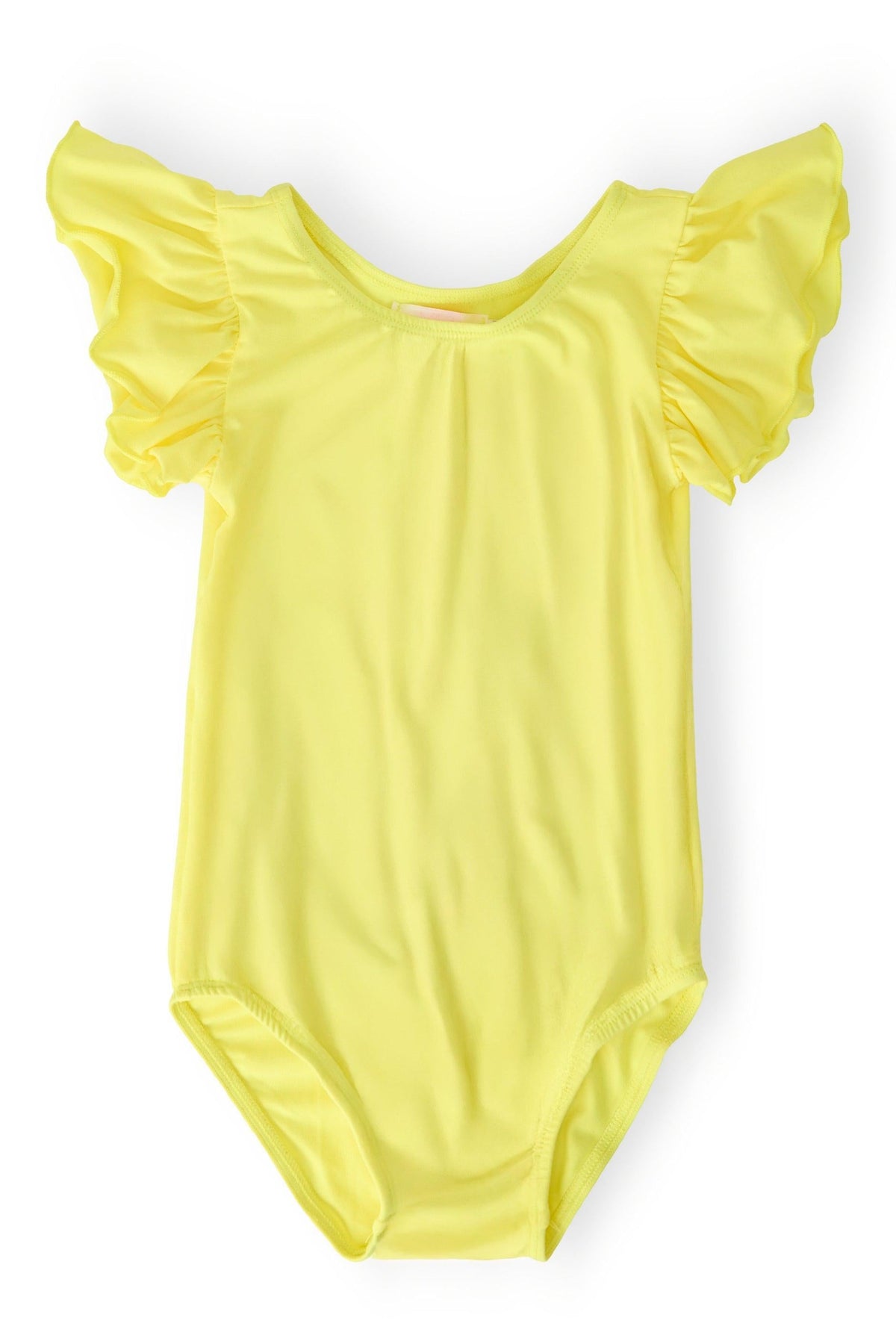Yellow S/S Flutter Sleeve Leotard 1