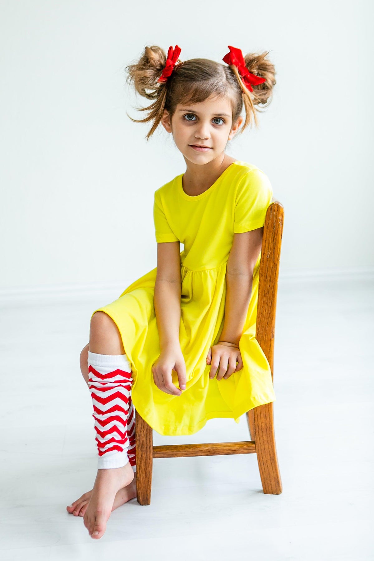 Yellow S/S Pocket Twirl Dress 7