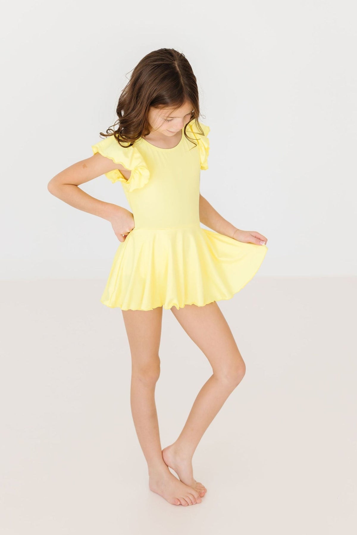 Yellow S/S Twirl Leotard 2