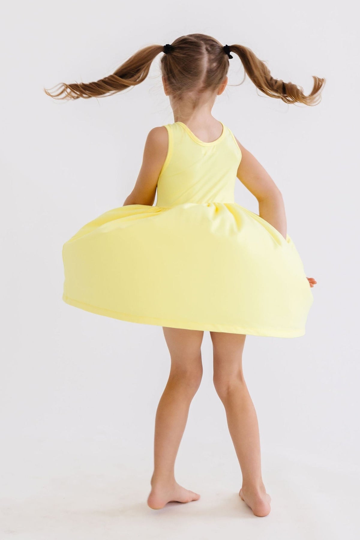 Yellow Tank Pocket Twirl Dress 2