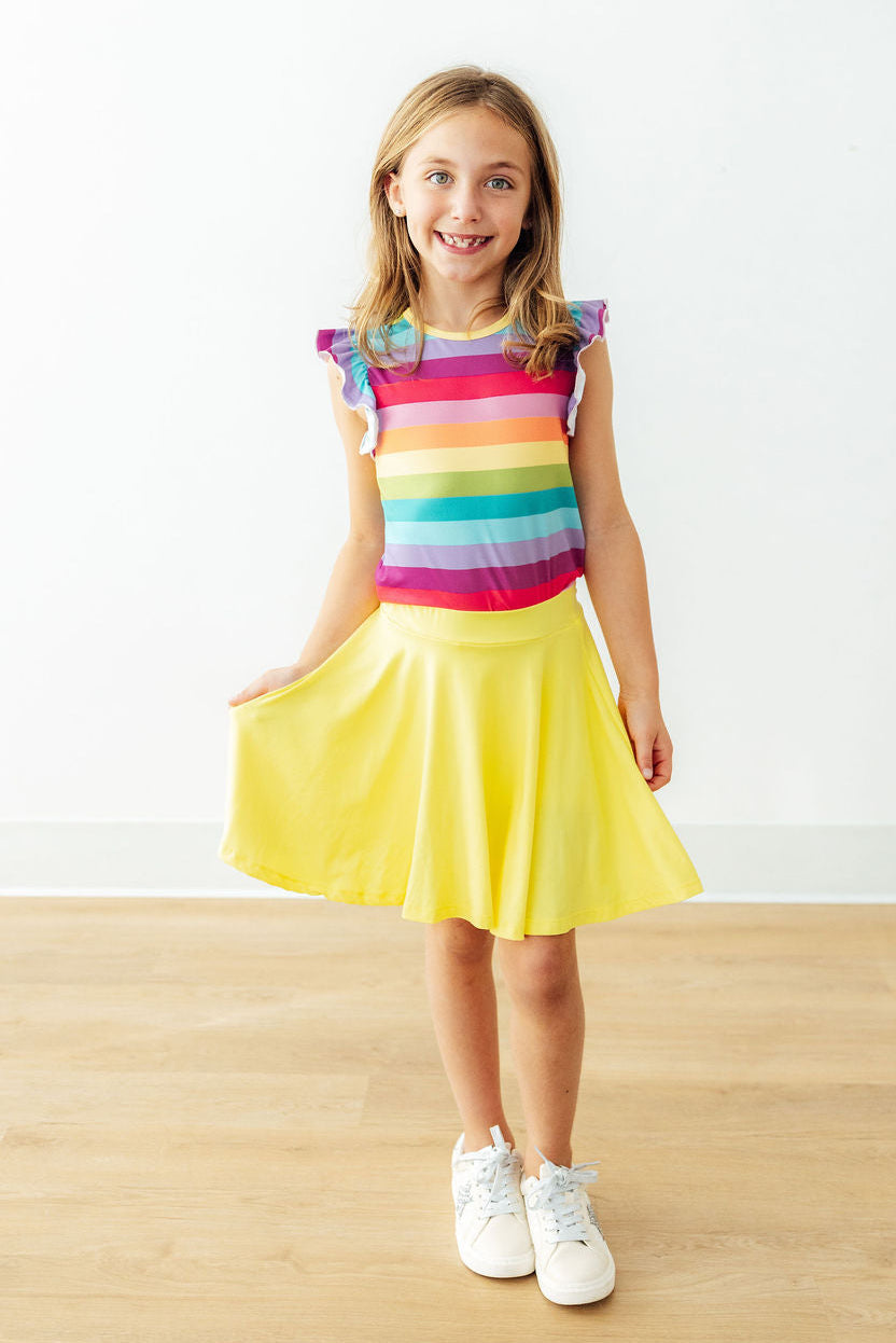 Yellow Twirl Skort 4