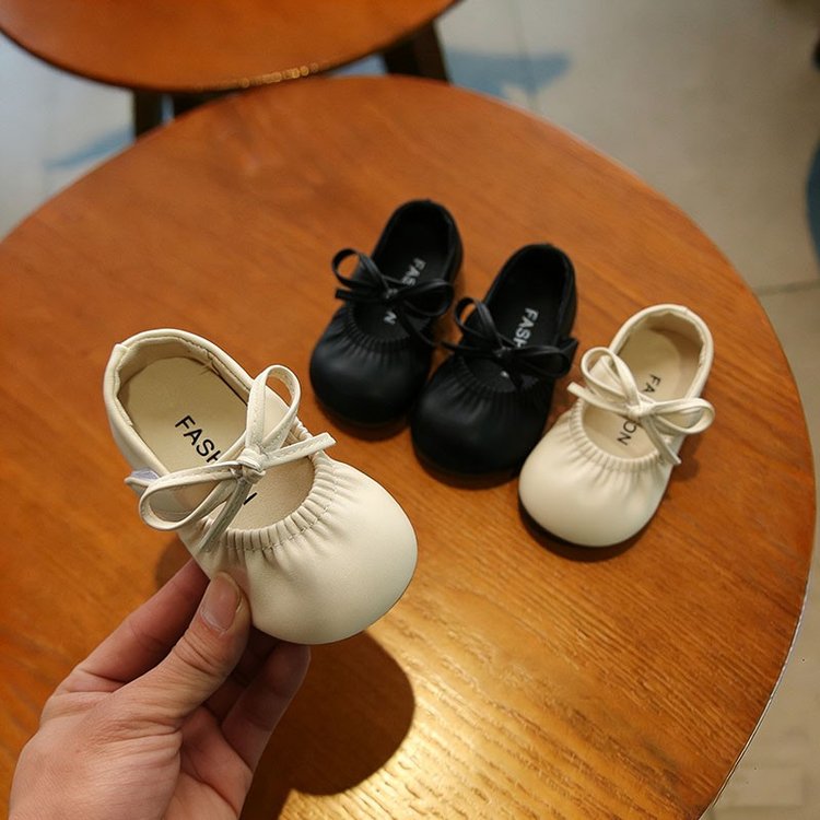 Girls' Single Shoes, Small Leather Shoes, Velcro, Children's Princess Shoes 3
