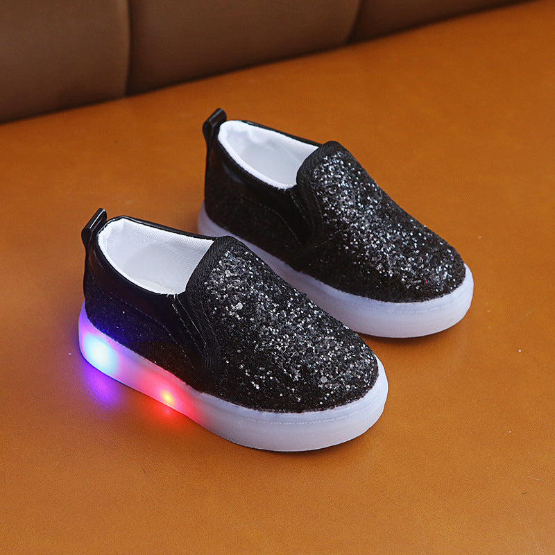 Kids Led Sneakers Lighted Baby Toddler Sneakers Sequin Girl Light Shoes 3