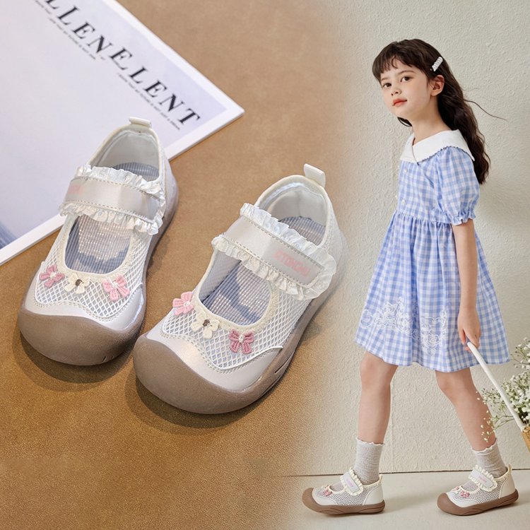2026 Summer New Girls Mesh Breathable Sneakers, Toddler Soft Sole Non-Slip Casual Walking Shoes For Baby Girls 4