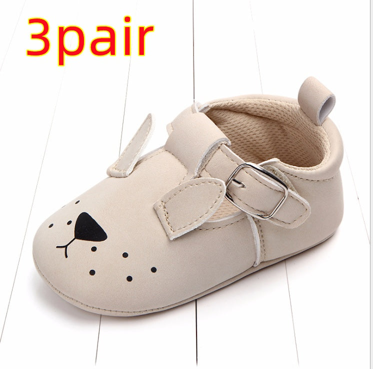 Spring and autumn cartoon animal baby shoes matte leather non-slip soft bottom baby shoes wholesale 0884 14