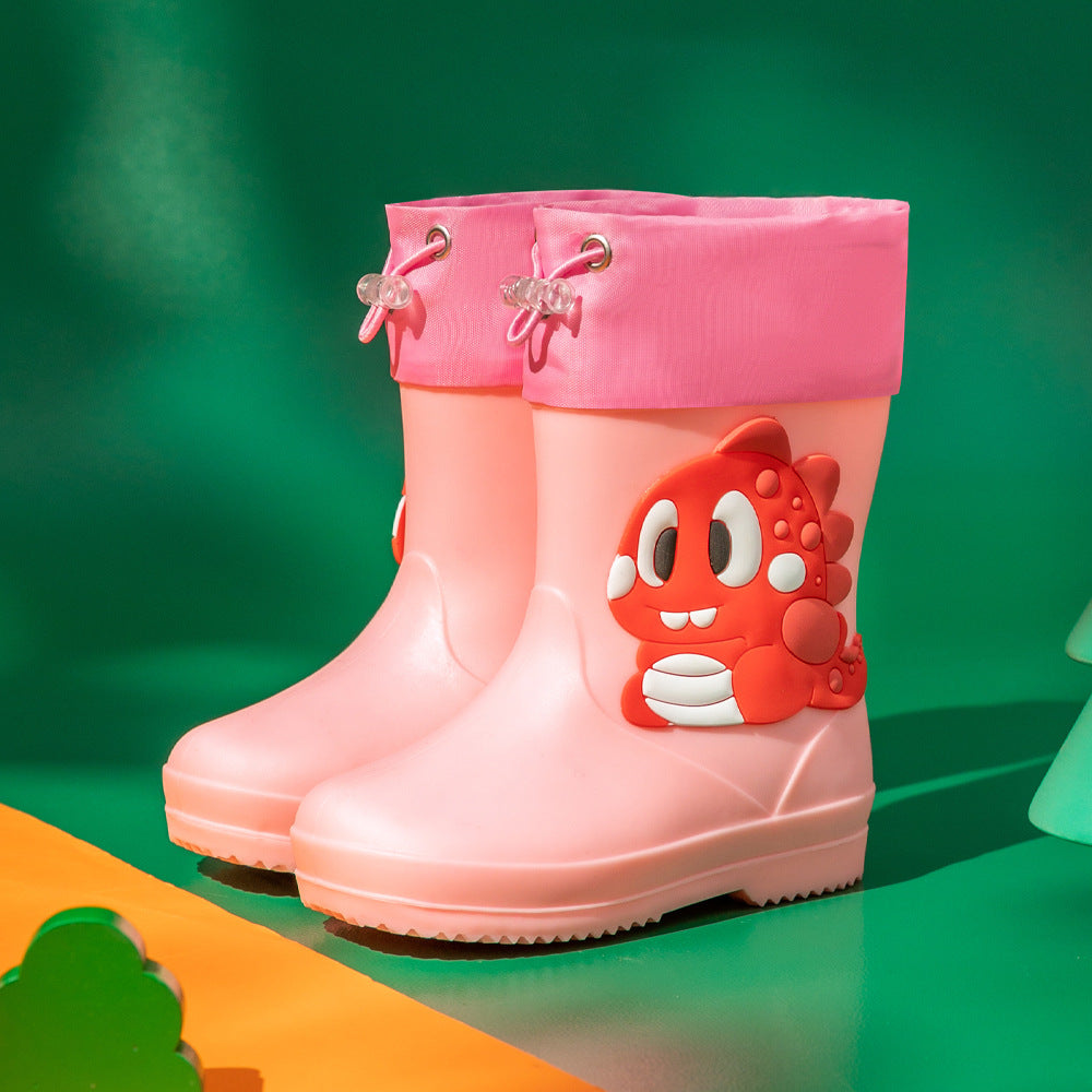 Children's Rain Boots Cartoon Waterproof Short Tube Rain Shoes 10