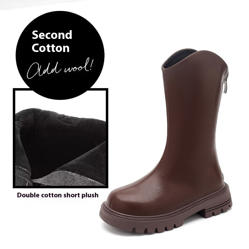 Girls' Shoes Winter Children's Boots Spring And Autumn Children's Shoes 9