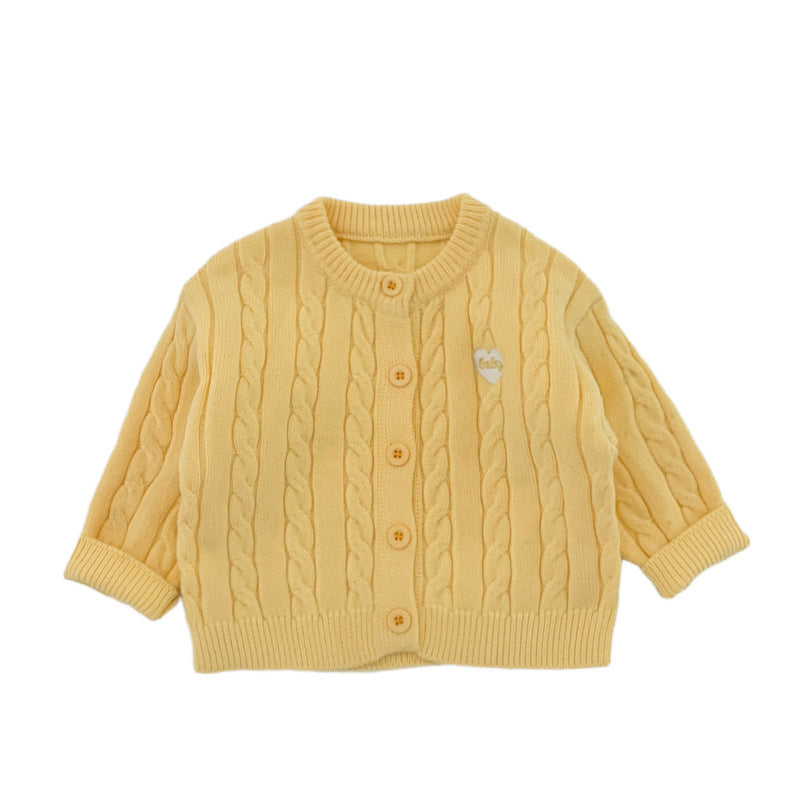 Twist-knit Cardigan Autumn Kids Clothing Outerwear 5