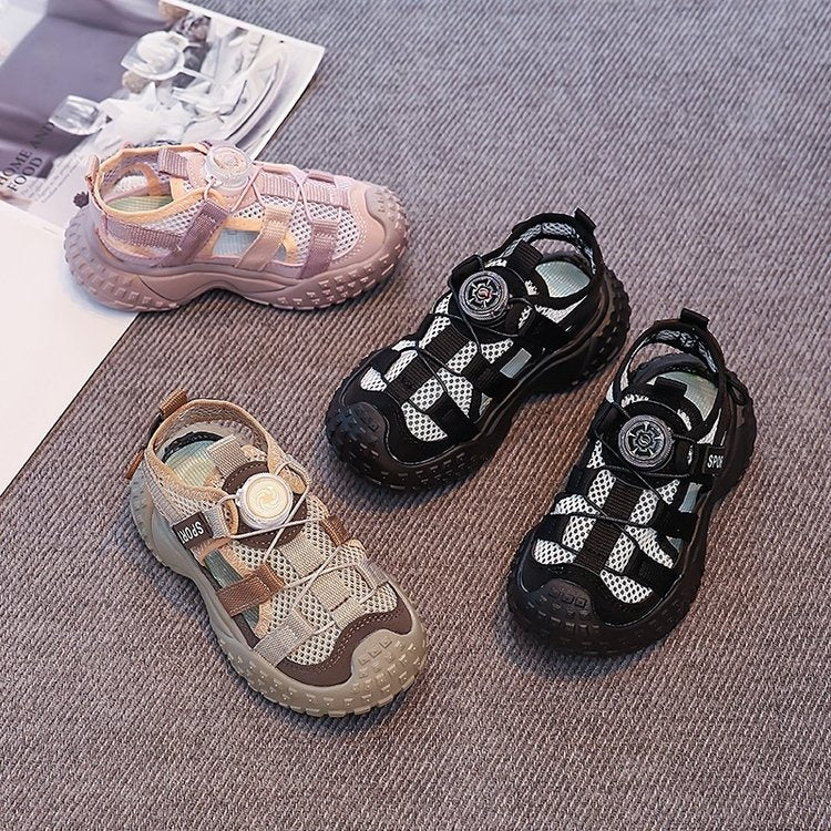 2025 New Summer Hollow Breathable Sandals, Ultra Light Soft Sole Dad Sneakers, Unisex Boys Girls Casual Sports Sandals 4