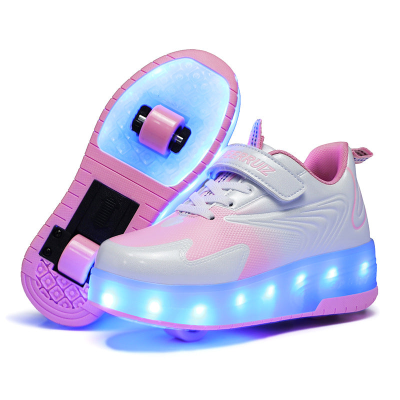 Children's Rechargeable Two-wheel LED Light-up Shoes 5