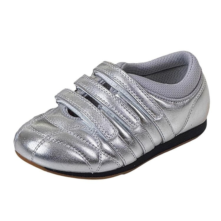 2026 New Spring Korean Style Kids Leather Shoes, Fashion Versatile Hook & Loop Soft Sole Casual Flats For Girls 2