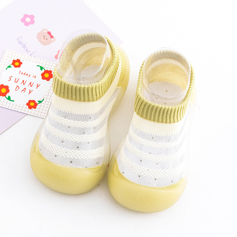 Baby Ice Silk Non-slip Socks Shoes Soft Bottom Breathable 5