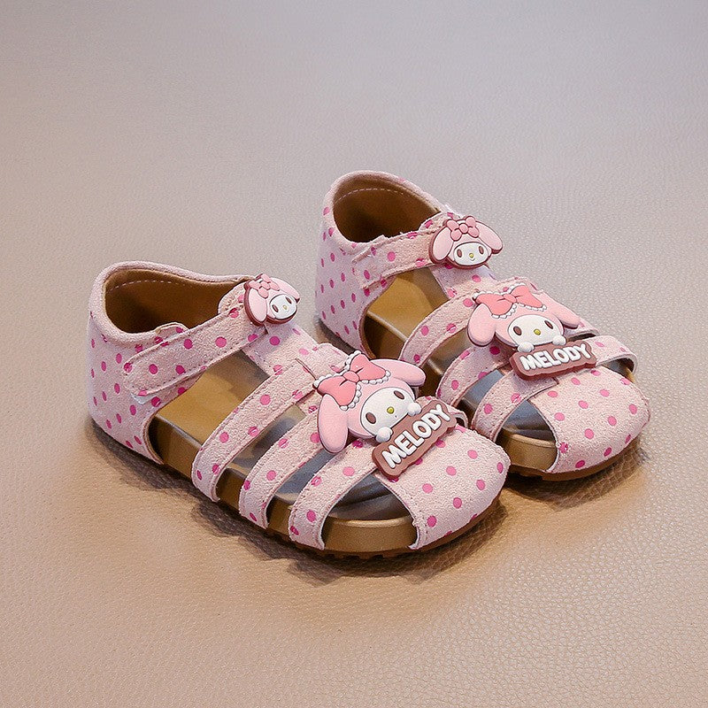 2026 Summer Baby Girls Closed-Toe Roman Sandals, Cute Bow Princess Kids Sandals 2