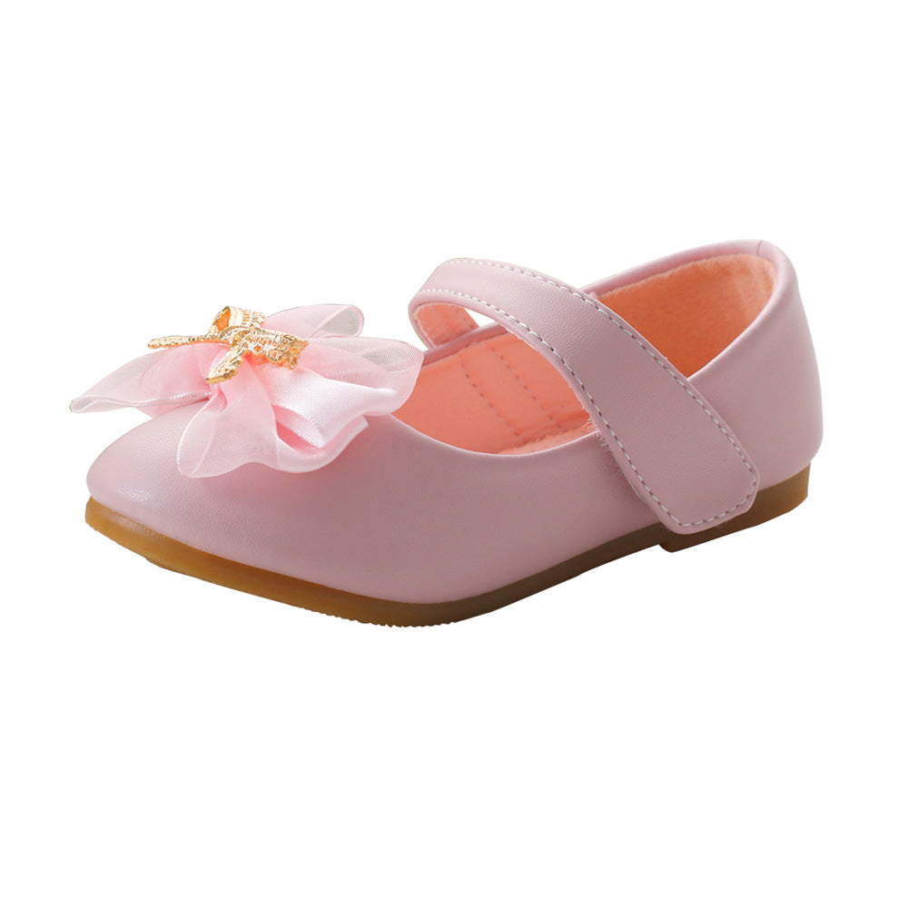 Bowknot Casual PU Leather Bridal Bouquet Children's Shoes 6