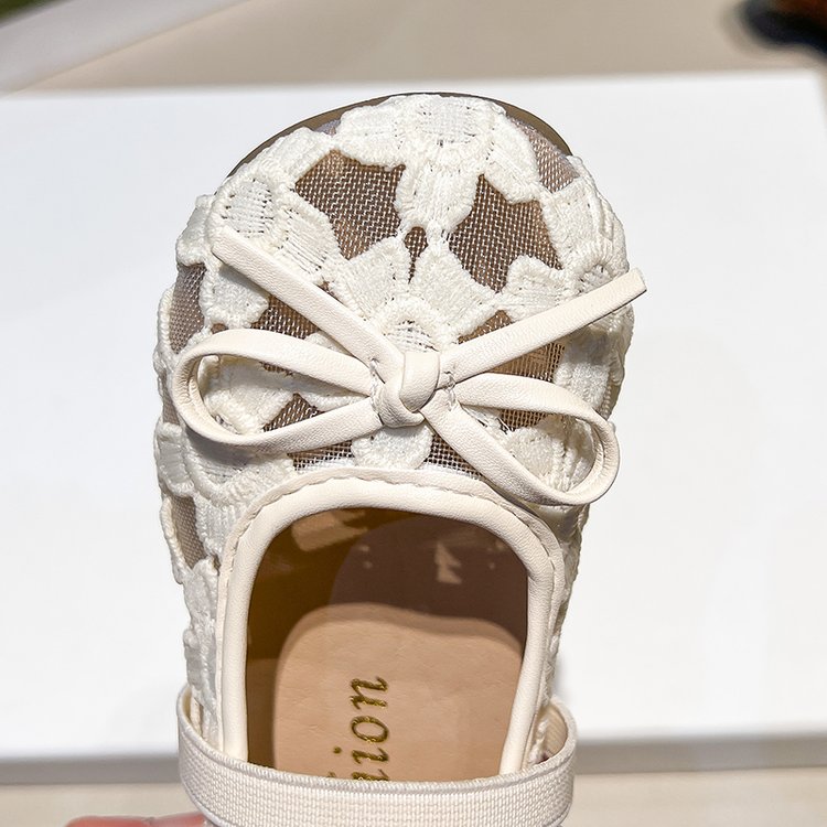 French Gentle Flat Mesh Single Shoe For Women In Summer Fairy Style With Skirt Lace Mary Jane Children's Sandals 1
