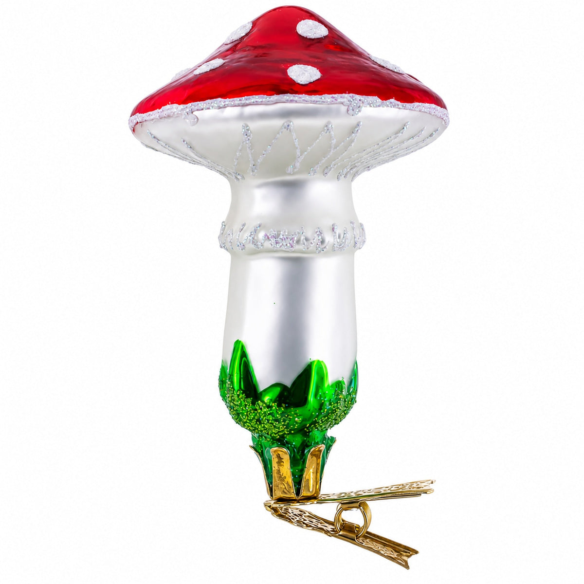 Mushroom Clip on Glass Ornaments 2