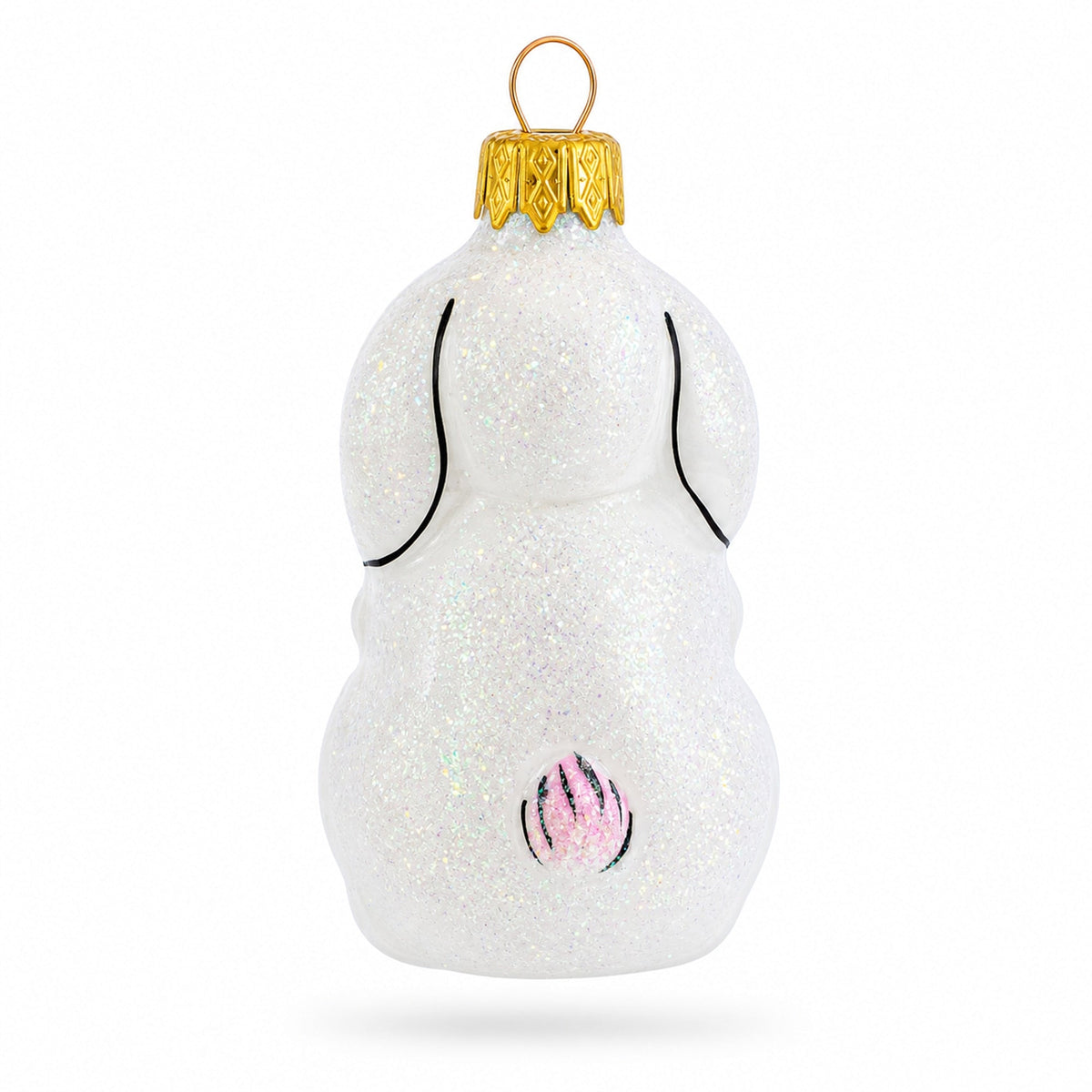 Whimsical Bunny Messenger with Envelope Glass Ornaments 3