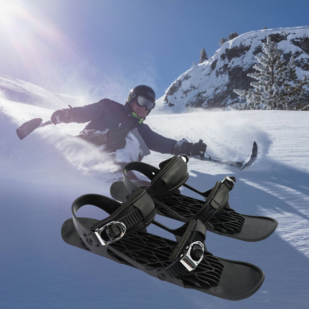 Mini Ski Skates Portable Short Skiboard Adjustable Skates Shoes For Snow 1