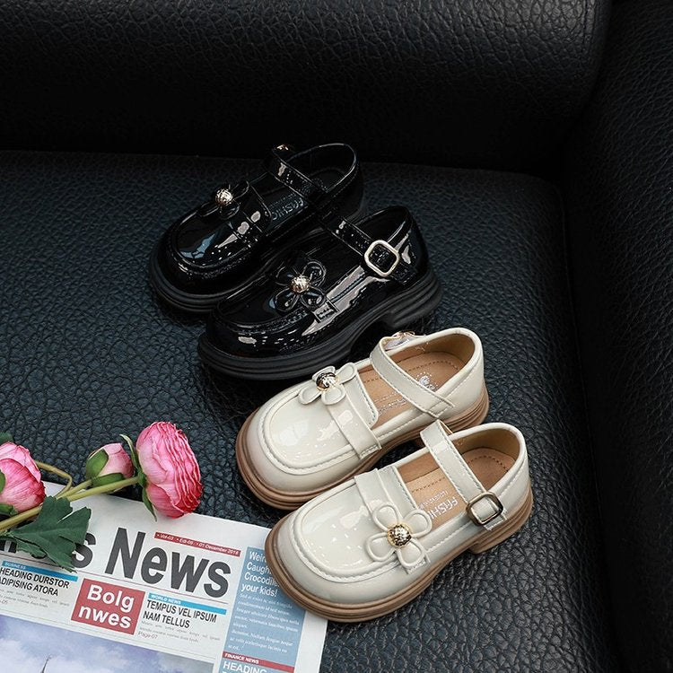 Princess Shoes, Children's Black Small Leather Shoes, Soft Soled Large Single Shoes, Trendy 2