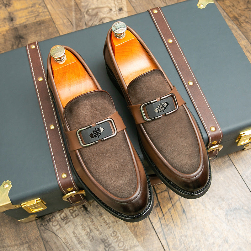 Mens Leather Shoes Plus-Size Slip-On Casual Loafers 2
