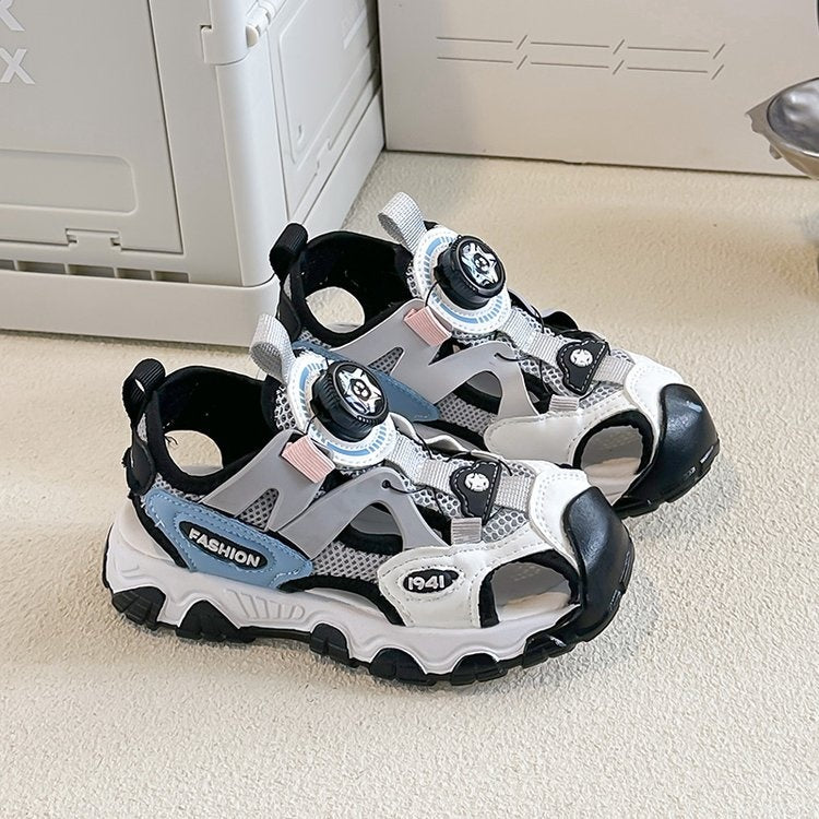 2026 New Spring Summer Boys Closed Toe Sandals, Fashion Sports Sandals For Big Kids Boys 3