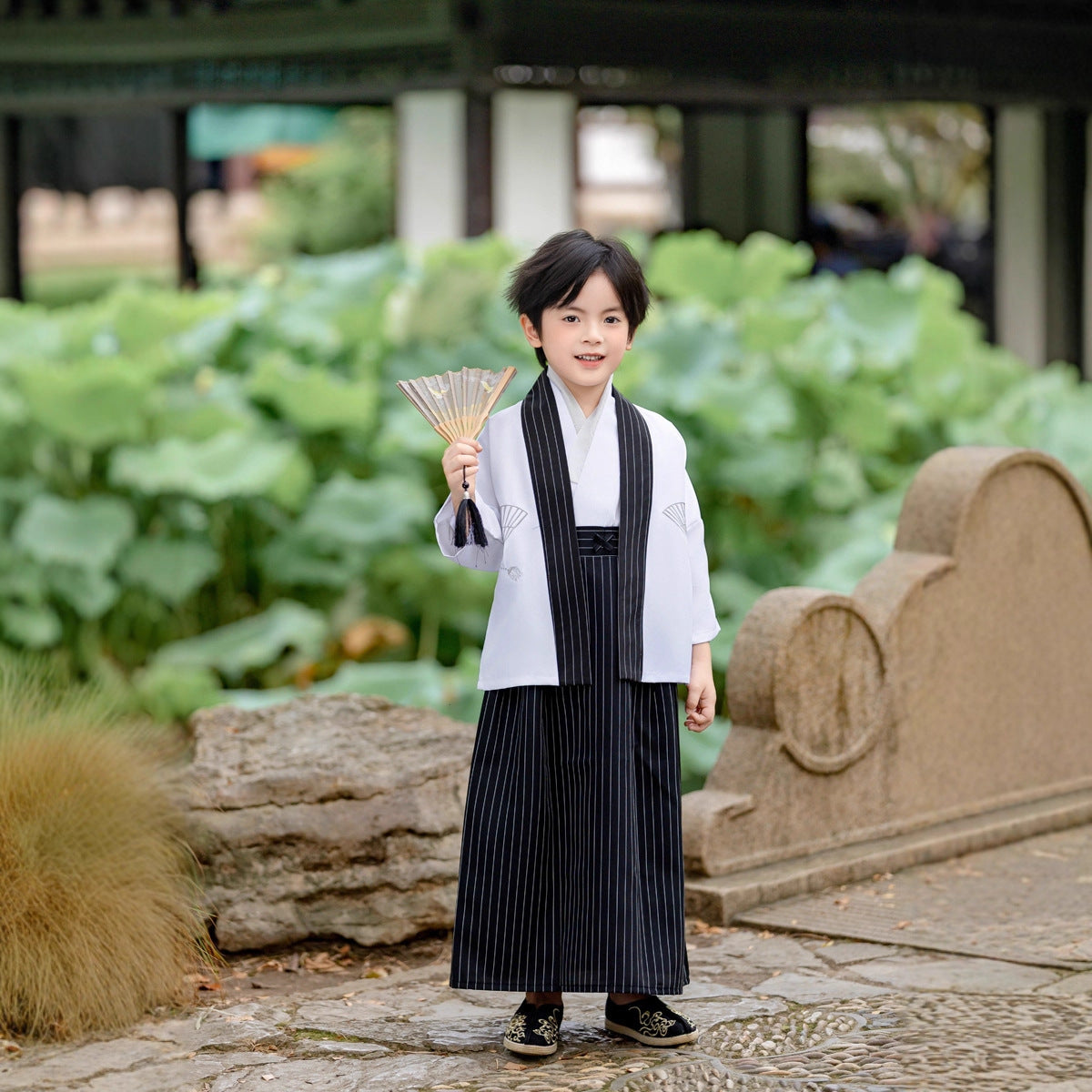 Childrens Yellow Japanese-style Kimono Set 7