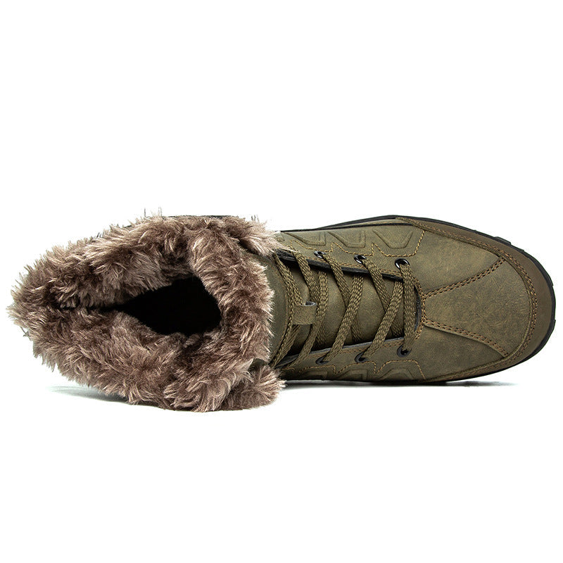 Men's Plus Size Warm High Top Outdoor Cotton Shoes 7
