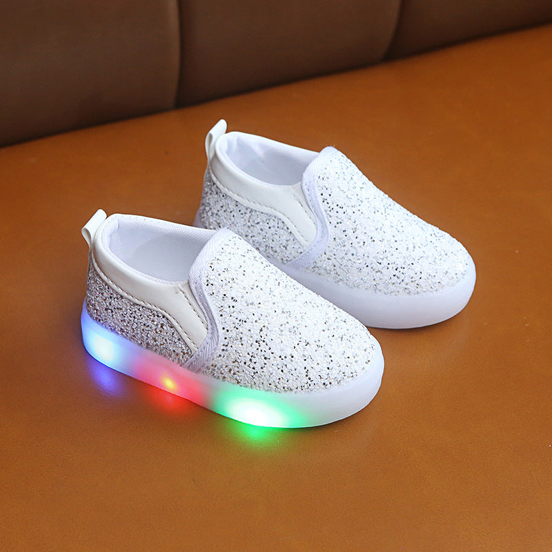 Kids Led Sneakers Lighted Baby Toddler Sneakers Sequin Girl Light Shoes 2
