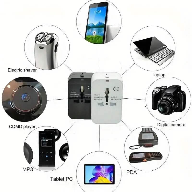 All-in-One Universal Travel Charger with Dual USB Charging Ports 10