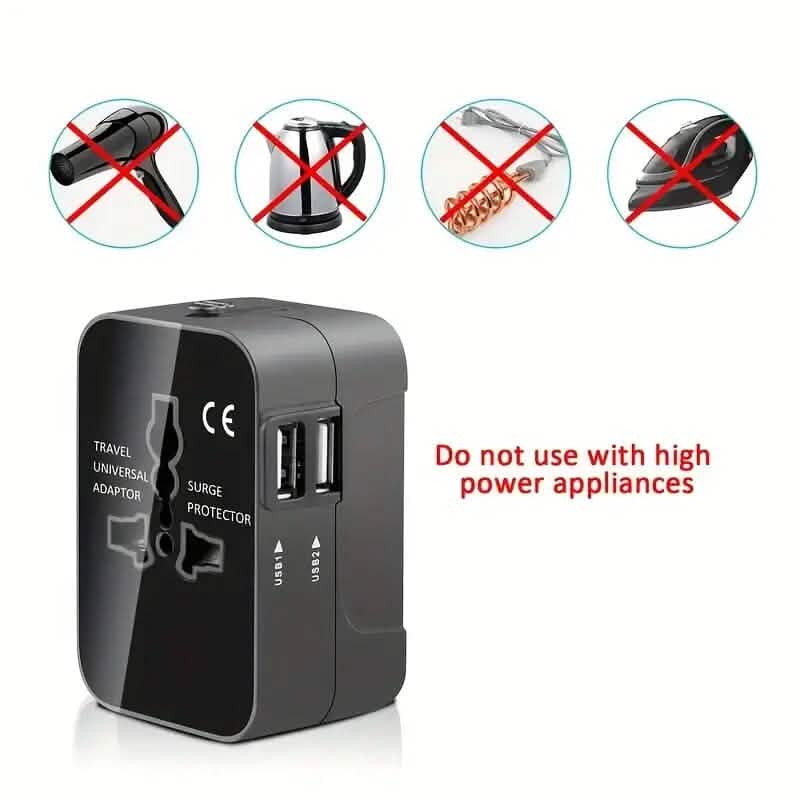 All-in-One Universal Travel Charger with Dual USB Charging Ports 9
