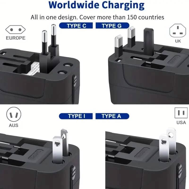 All-in-One Universal Travel Charger with Dual USB Charging Ports 7